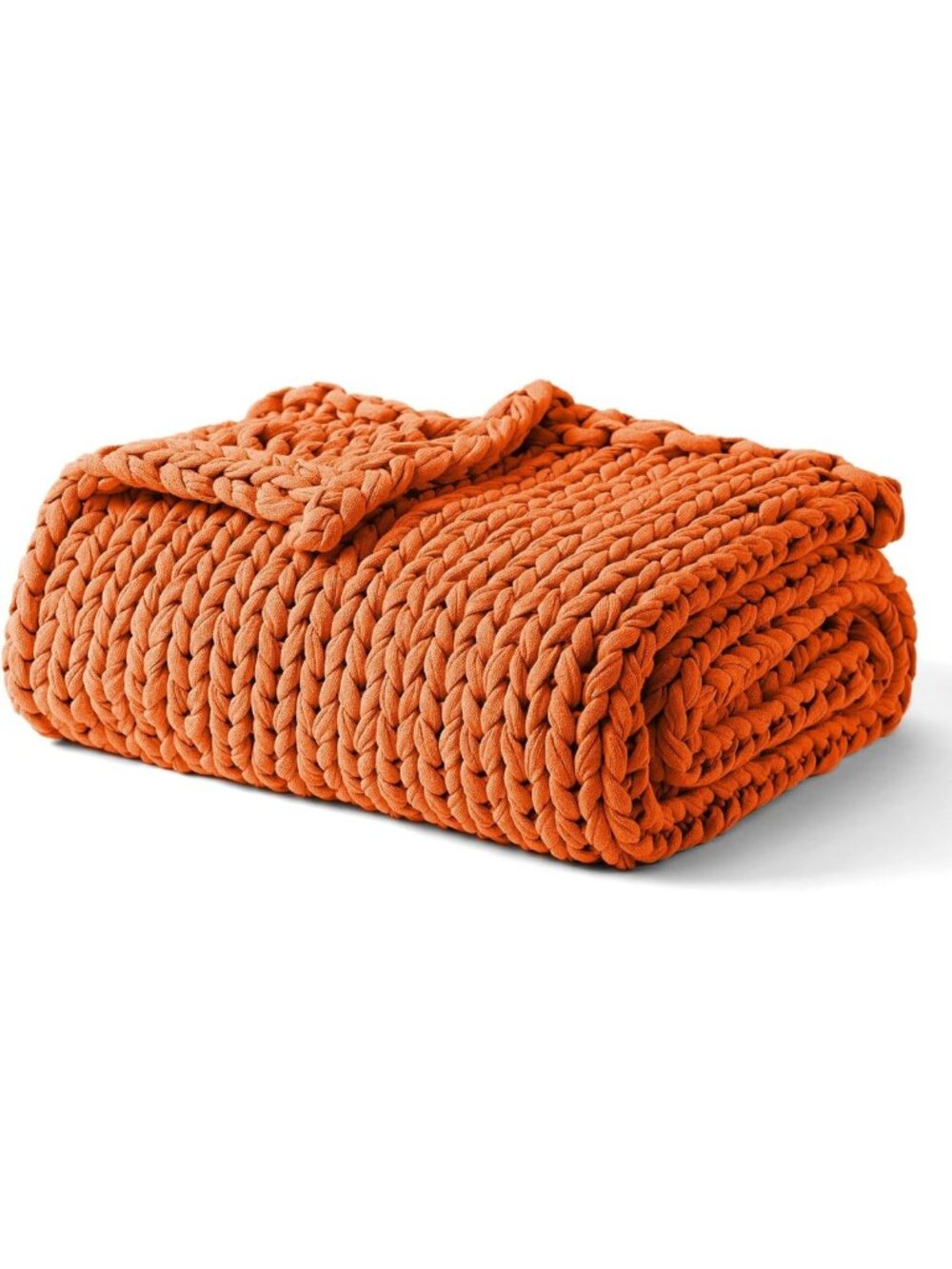 Cooling Weighted Blanket, 100% Cotton Handmade Chunky Knit, Breathable Heavy